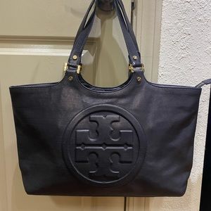 Authentic Leather Tory Burch Tote Handbag